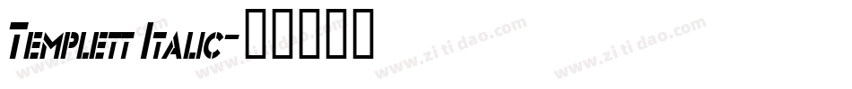Templett Italic字体转换